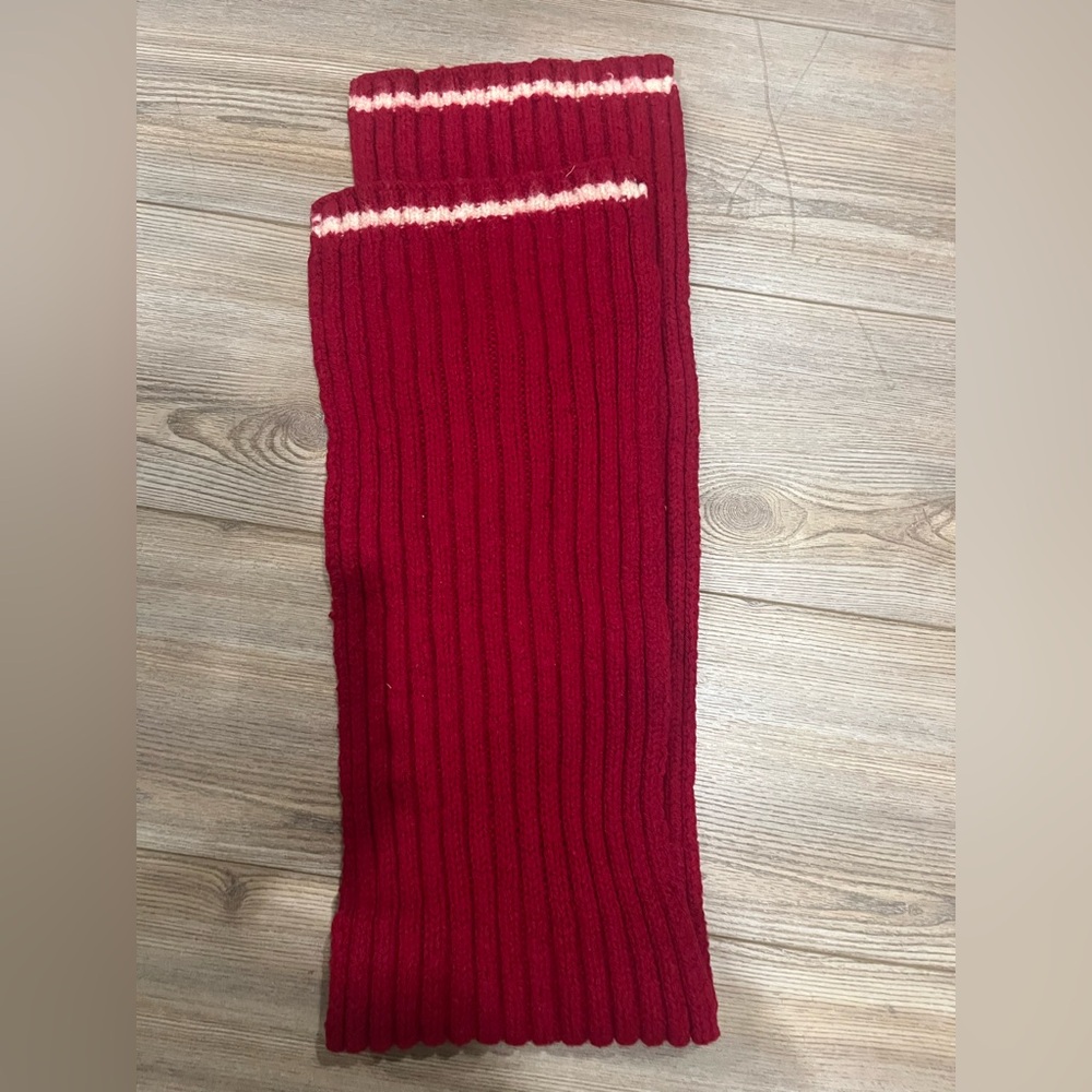 Elegant Red Knit Scarf